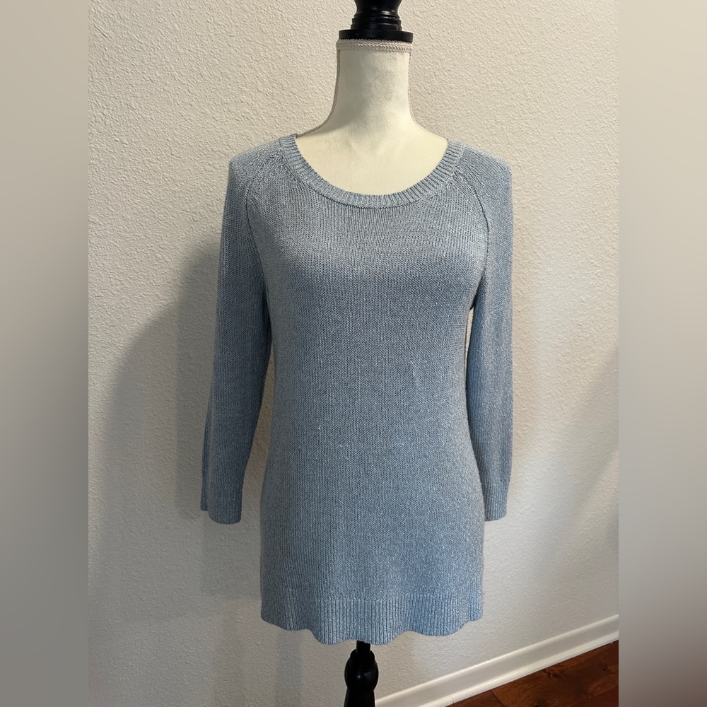Ann Taylor Light Blue Knit Sweater